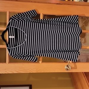 Perfect T- Black and grey stripe